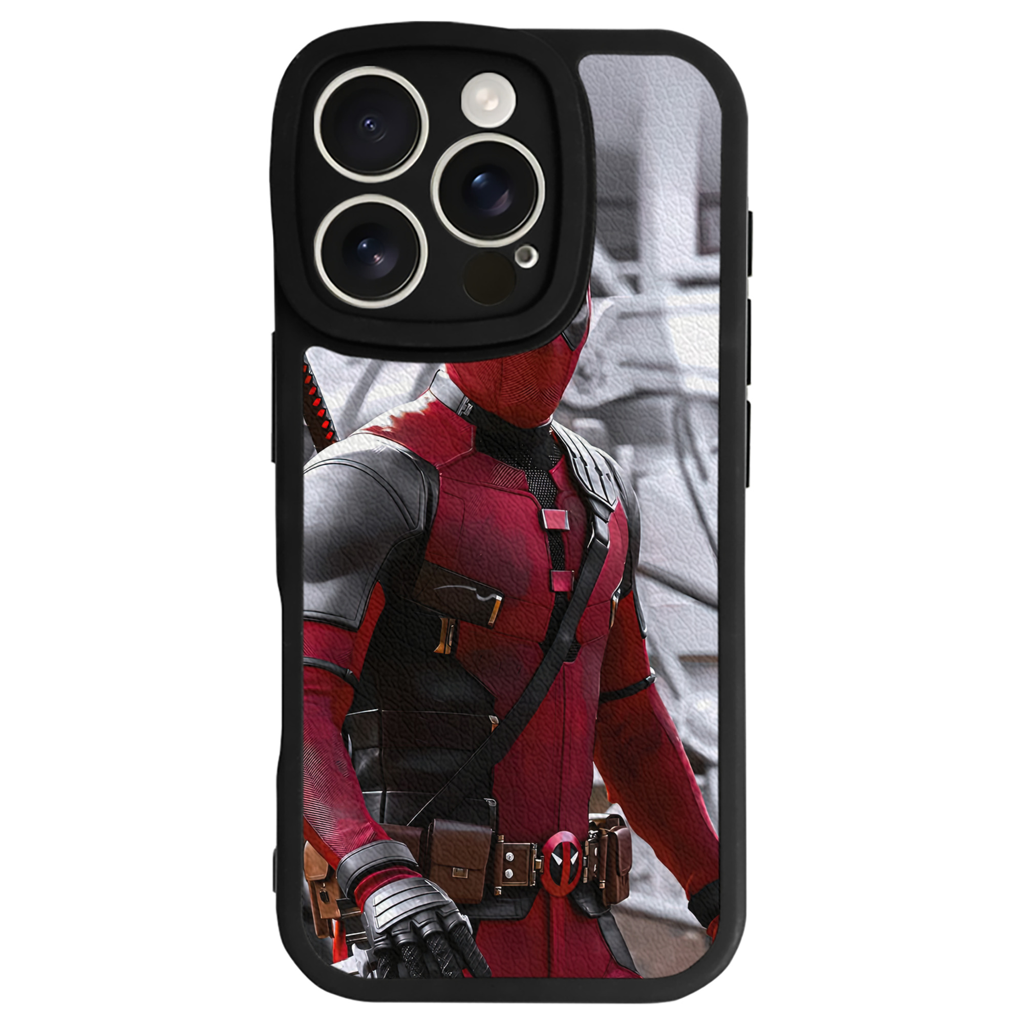 （画像用） Deadpool デッドプール 【iPhone 16シリーズ対応】シリコンスマホケース（レザー調） 材質：シリコン